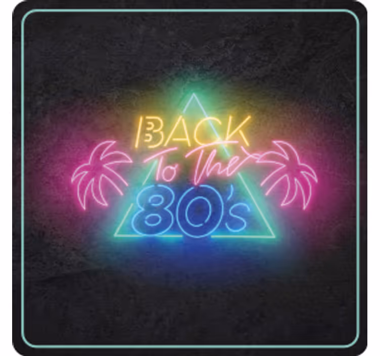 Neon 80-as évek retro poháralátétek szüret - TenStickers