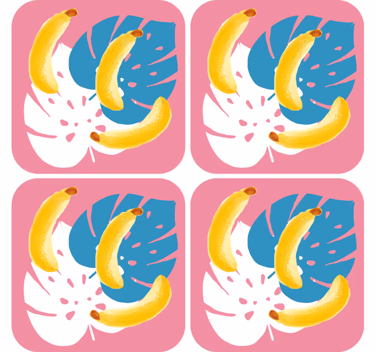 Vibráló banán kompozíció poháralátétek szörnyszülött - TenStickers