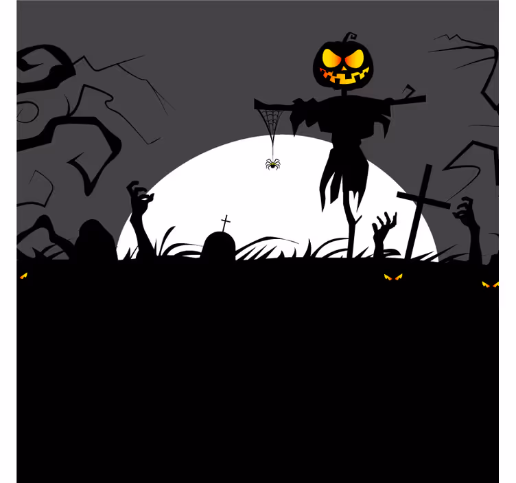 Halloween poháralátétek madárijesztő tökökkel - TenStickers