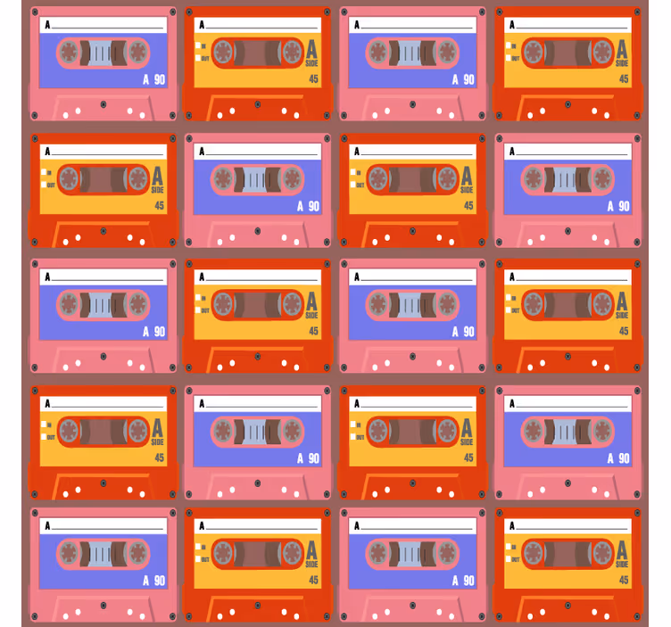 Retro kazetták poháralátétek szüret - TenStickers