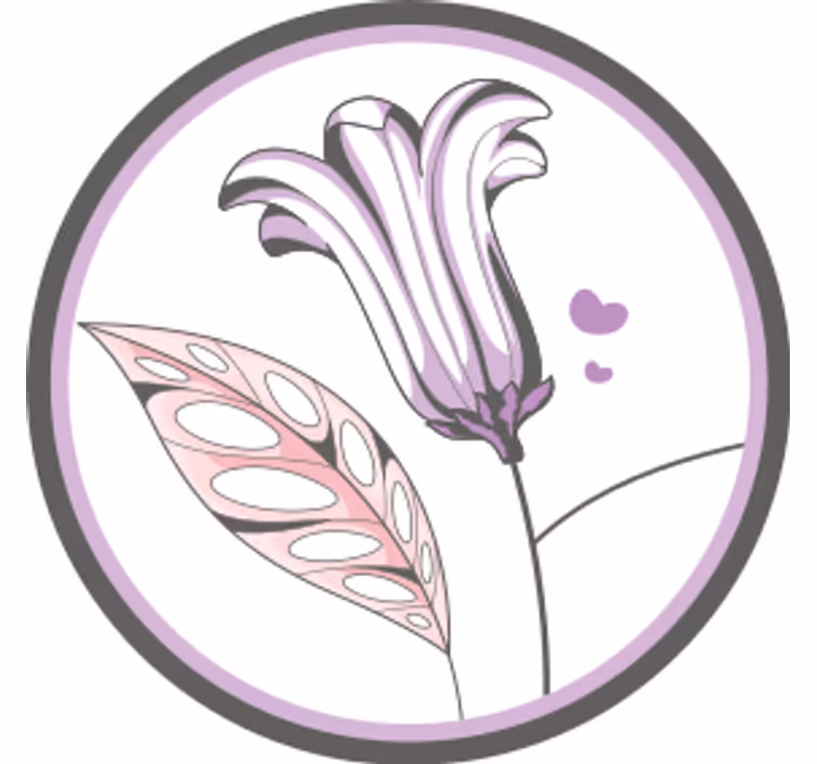 Lila elegáns tulipán minta több alátét - TenStickers