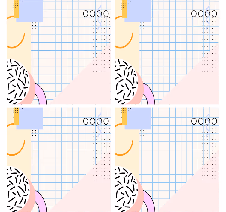 Modern poháralátétek geometrikus mintával - TenStickers
