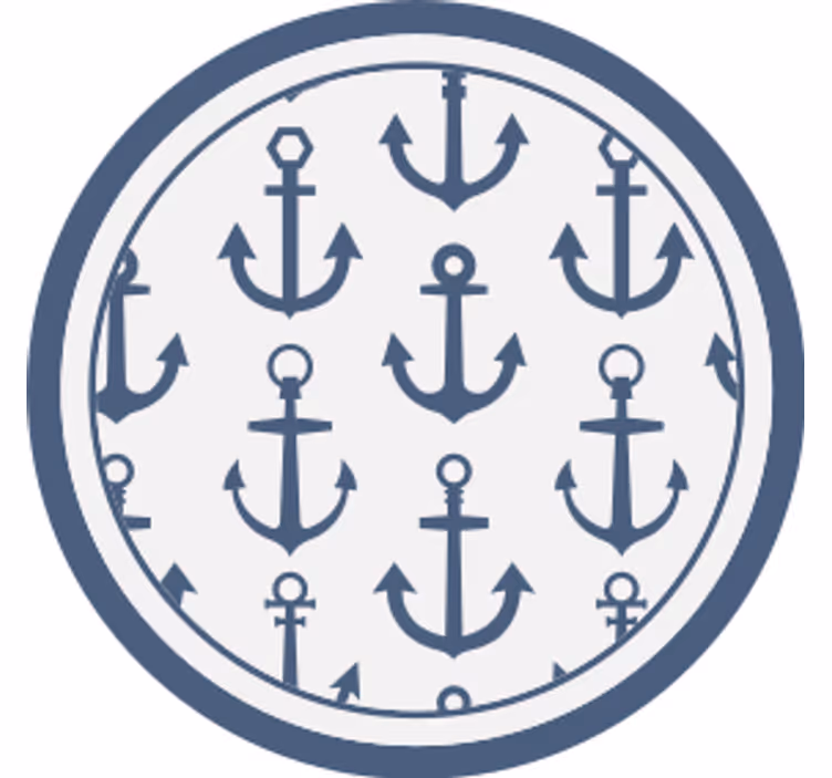 Tengerészeti horgony motívum poháralátétek - TenStickers