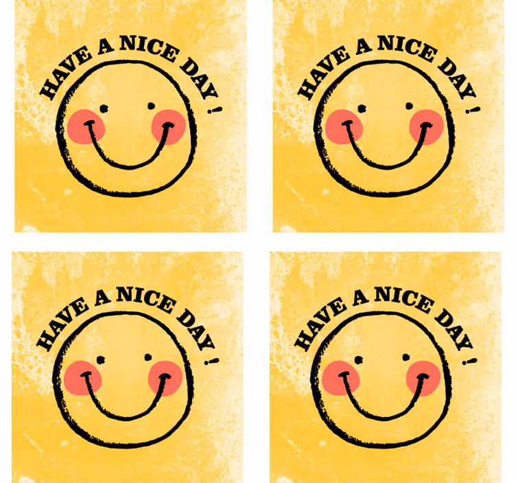 Szép nap festett arc szöveg alátét - TenStickers