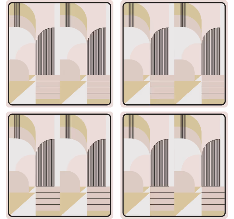 Modern poháralátétek geometrikus mintázattal - TenStickers