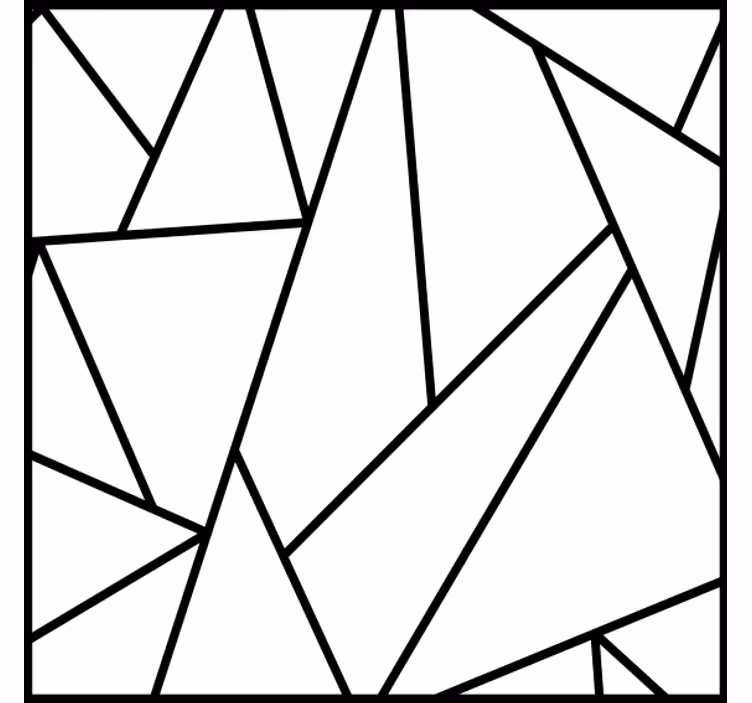 Geometrikus fekete vonalak poháralátétek - TenStickers