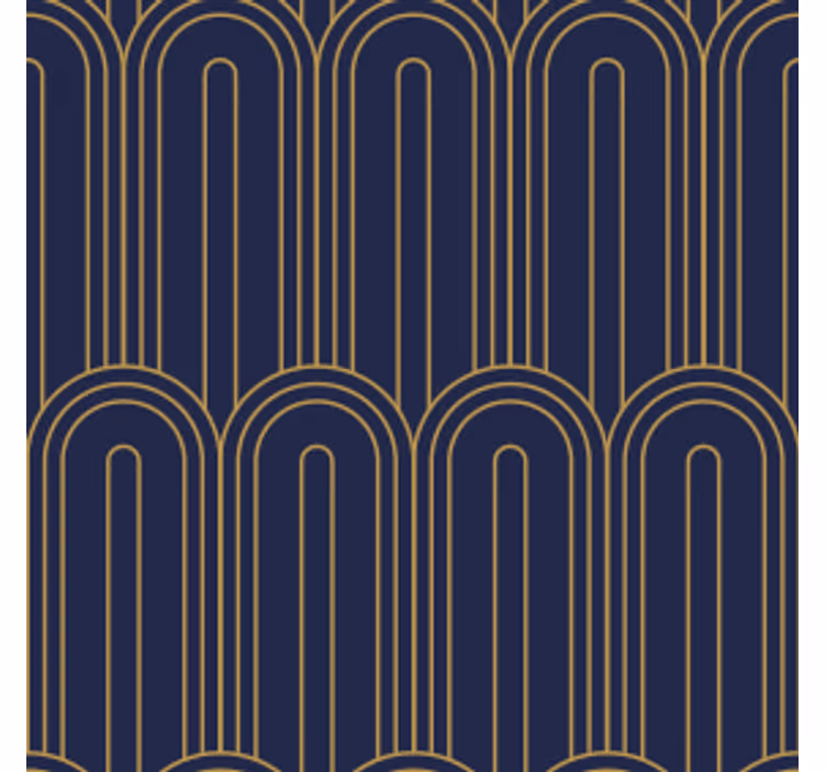 Art deco lila formájú vintage vinil alátét - TenStickers