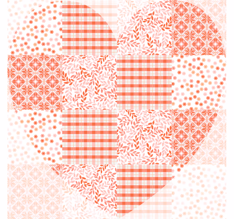 Szívmintás patchwork poháralátétek karácsony - TenStickers