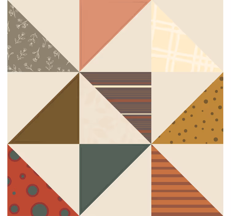 Geometrikus színszegmenses poháralátétek - TenStickers