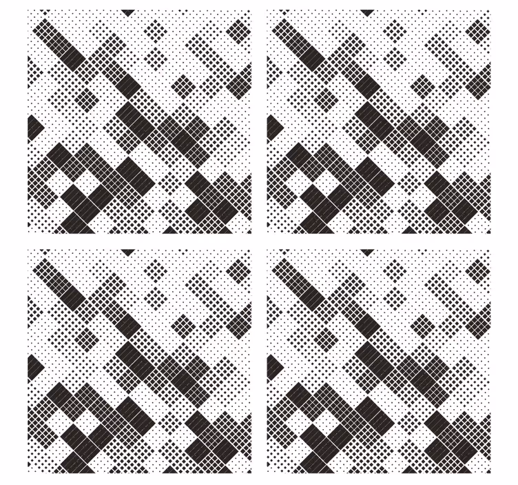 Geometrikus pontmintás poháralátétek - TenStickers