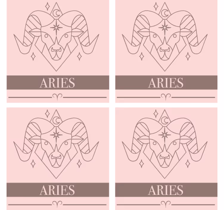 Kos zodiákus szimbólum poháralátétek testreszabható - TenStickers