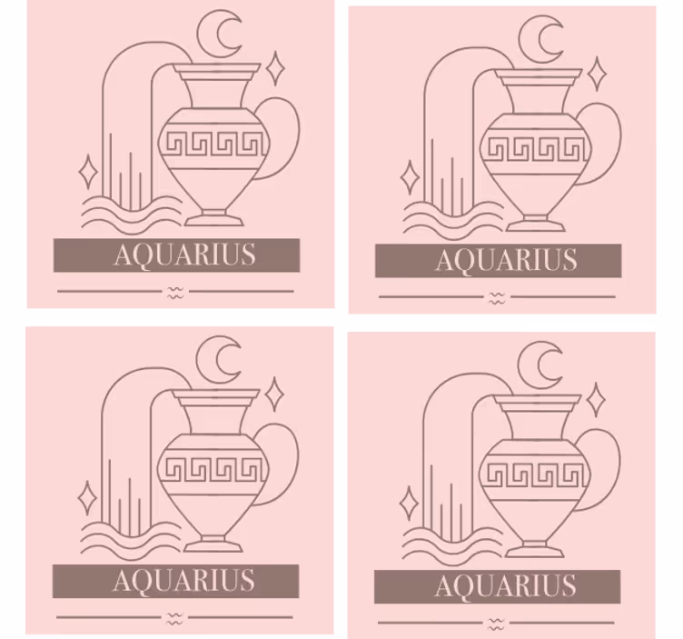 Vízöntő zodiákus szimbólum poháralátétek idézetek - TenStickers
