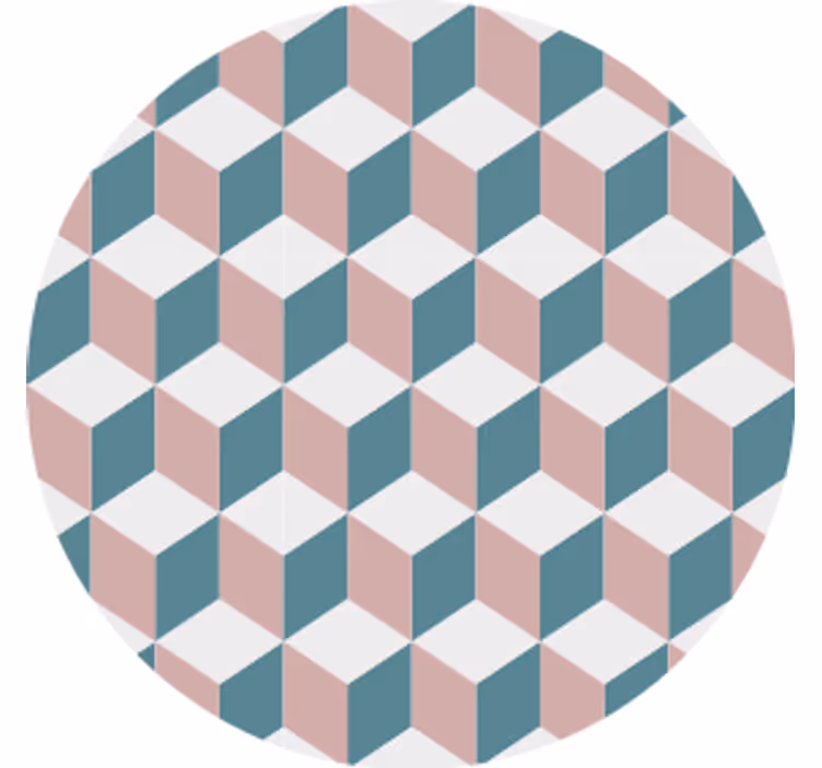 Geometrikus kocka mintás poháralátétek - TenStickers