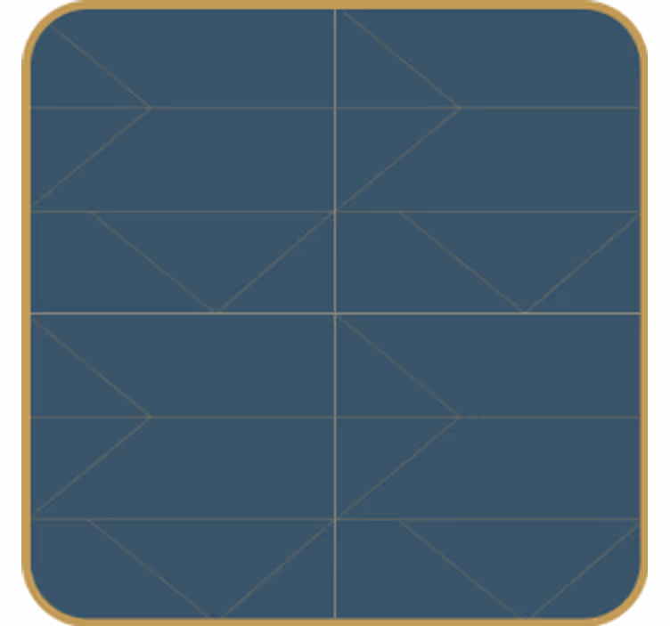 Aranykeretes geometrikus mintás poháralátétek - TenStickers