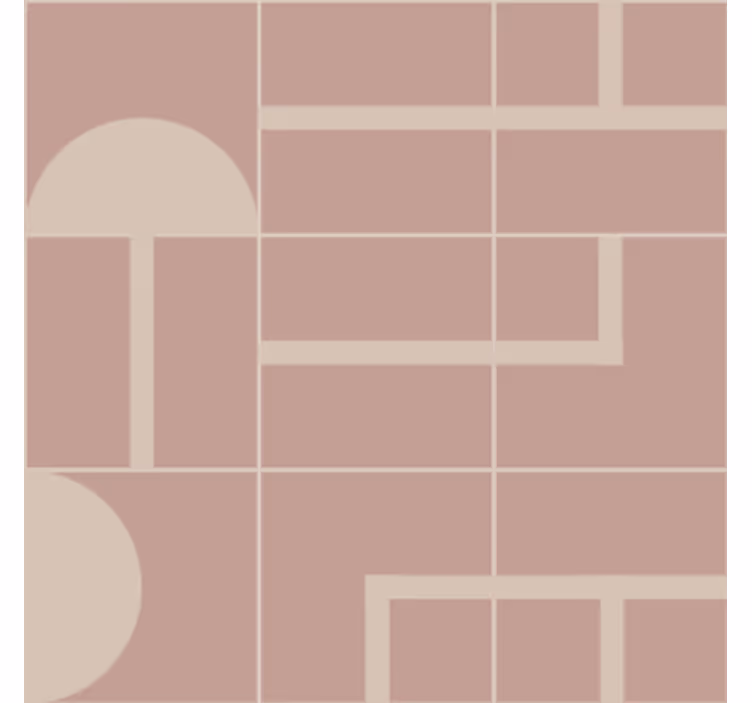 Rózsaszín geometriai minta pontokkal csempe alátét - TenStickers