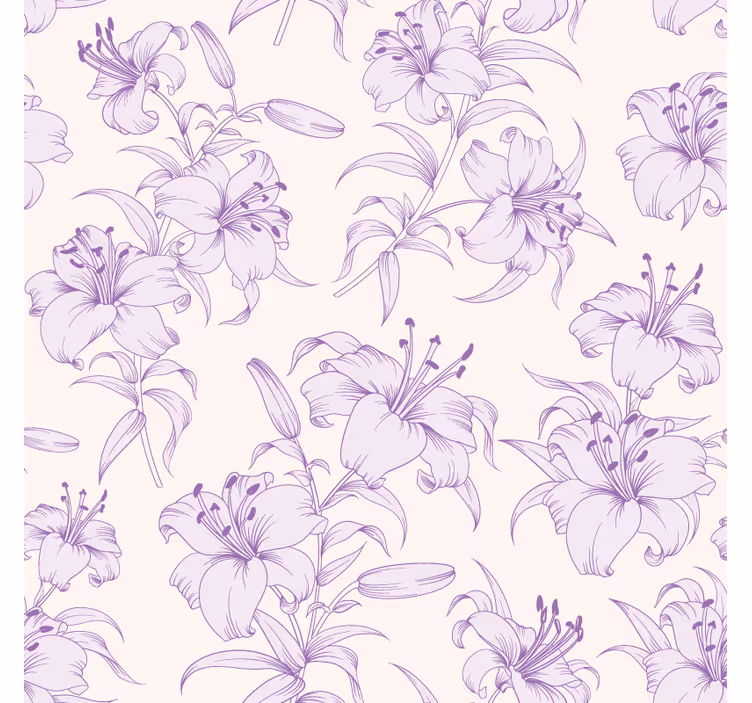 Elegáns liliom minta poháralátétek - TenStickers