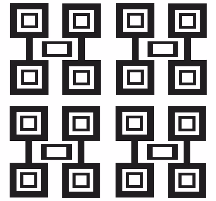 Fekete négyzet minta poháralátétek - TenStickers