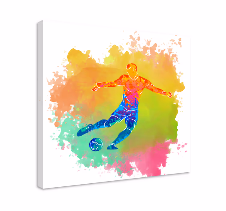 Dinamikus futball akció vászon sport - TenStickers