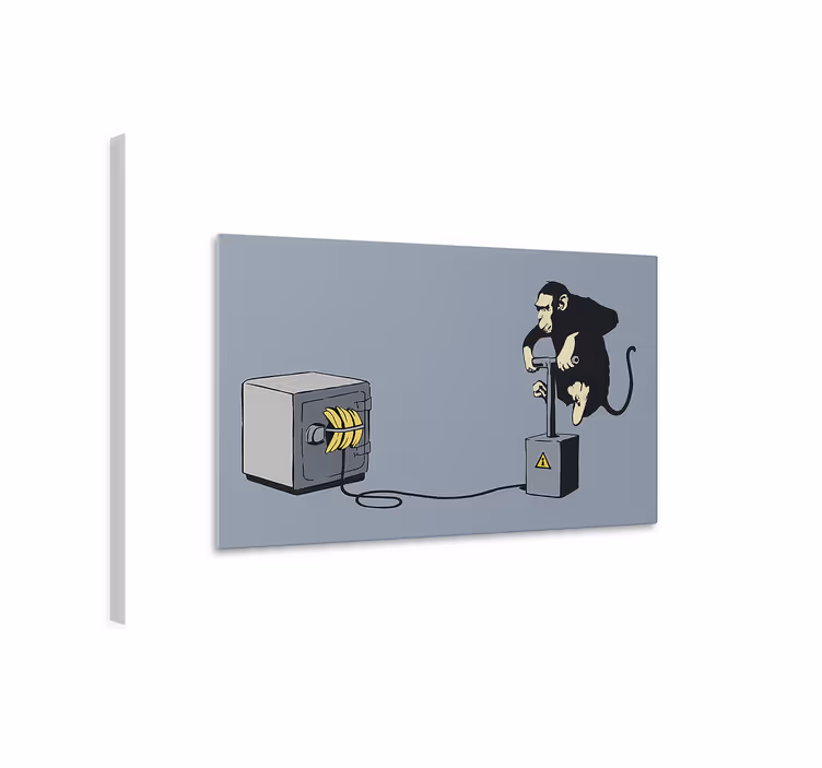 Majom detonátor vászon Művészet - TenStickers