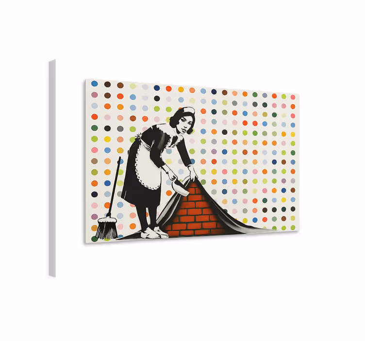Színes szőnyeg alatti söprés vászon Művészet - TenStickers
