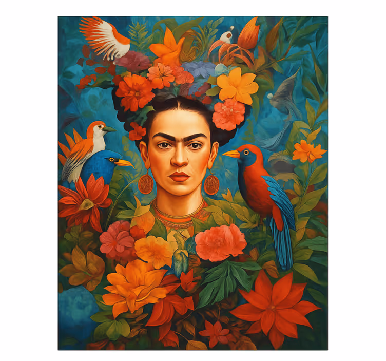Frida kahlo egzotikus madarak vászon Művészet - TenStickers