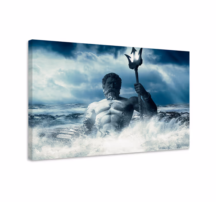 Poseidon művészeti dizájn kék kép - TenStickers