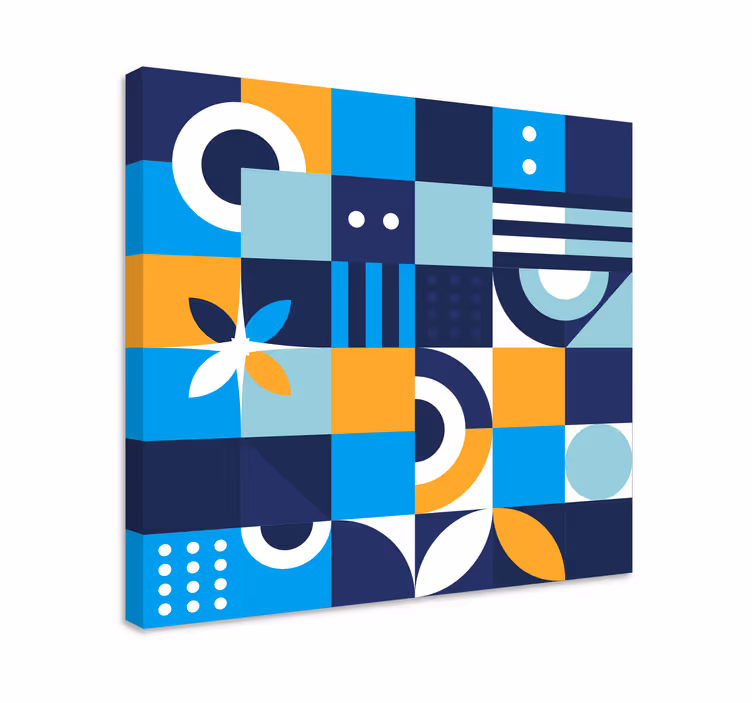 Kék geometrikus design kék kép - TenStickers