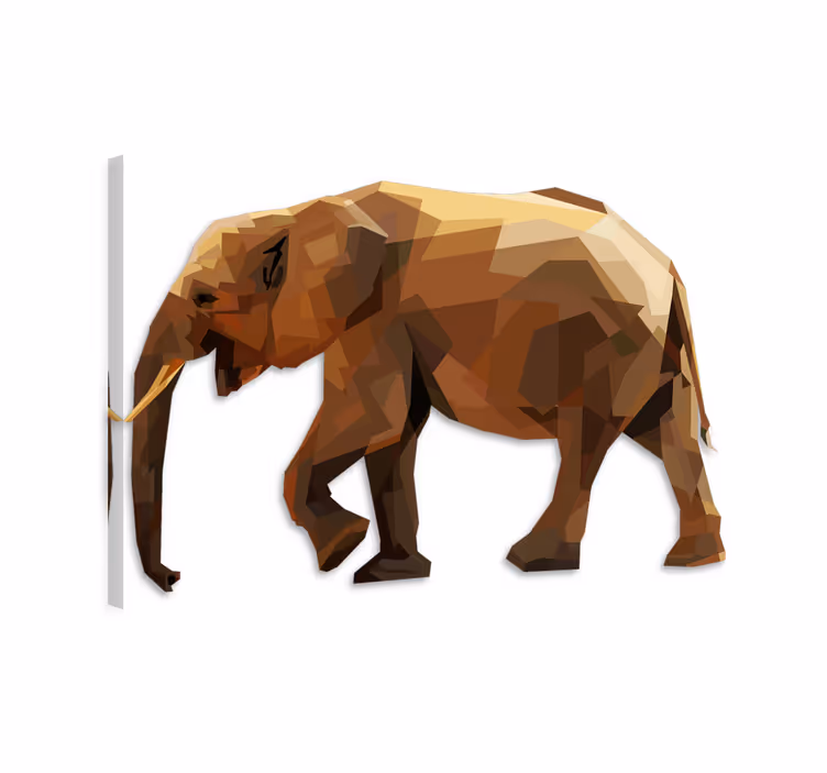 Vászon elefánt geometrikus ázsiai elefánt - TenStickers