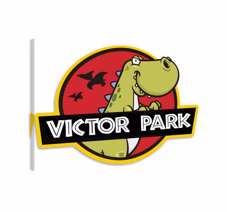 Vászon dinoszaurusz testreszabható emblémával - TenStickers