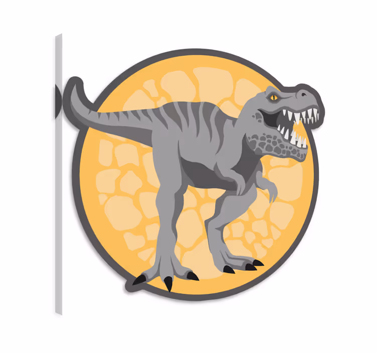Vászon dinoszaurusz - t-rex háttér kézzel rajzolva - TenStickers