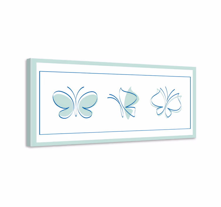 Vászon pillangó - siluett csempe pillangók - TenStickers
