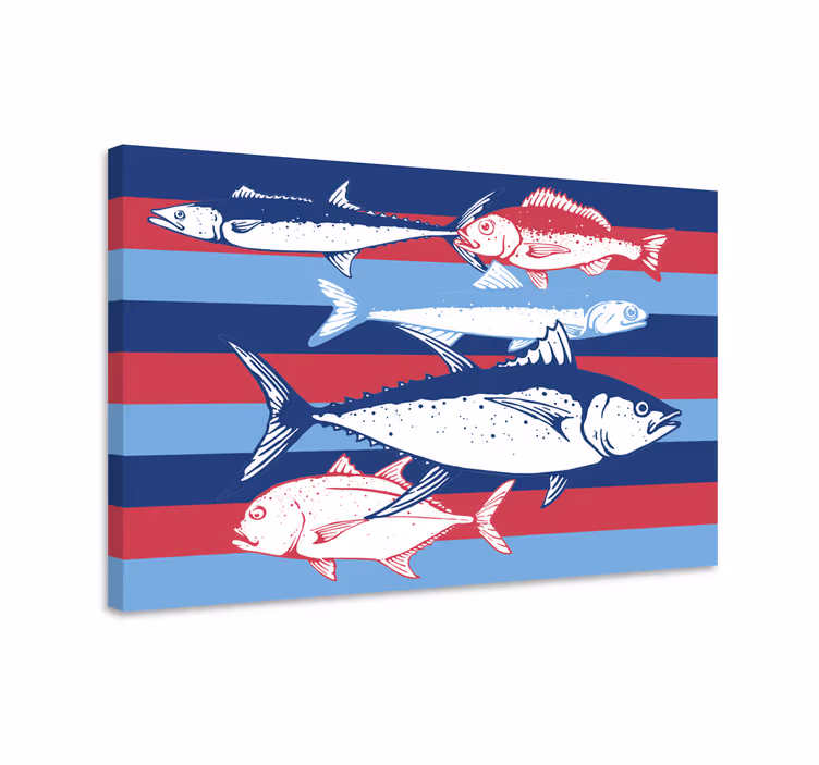 Kézzel rajzolt halak táblázatokhoz - TenStickers
