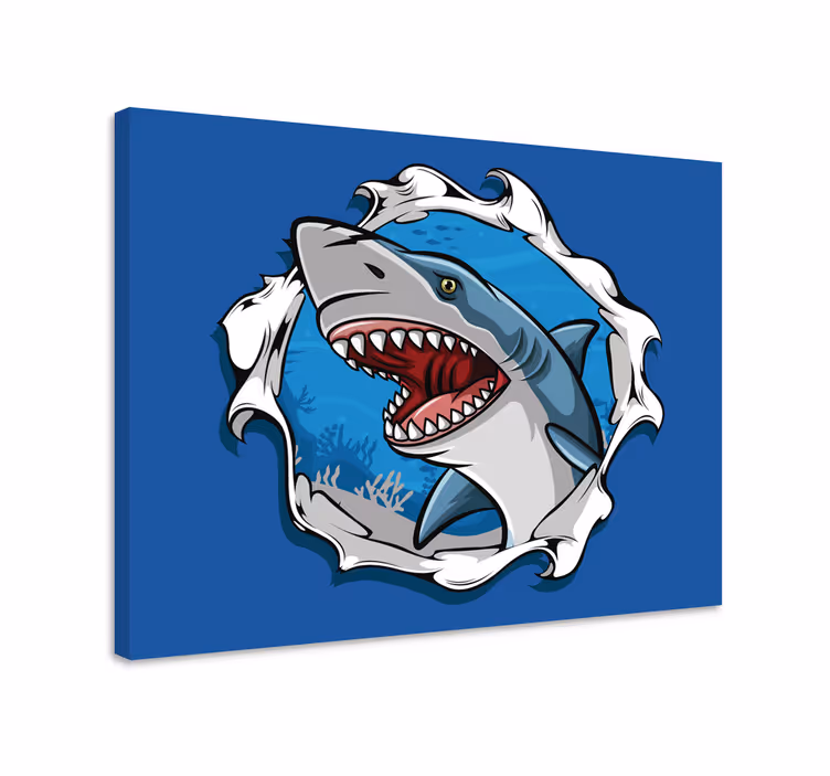 Nagy cápa 3d táblázatok hal - TenStickers