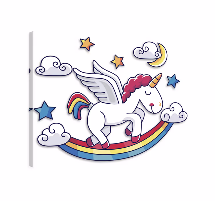 Unikornisos falmatrica táblázatok egyszarvú - TenStickers