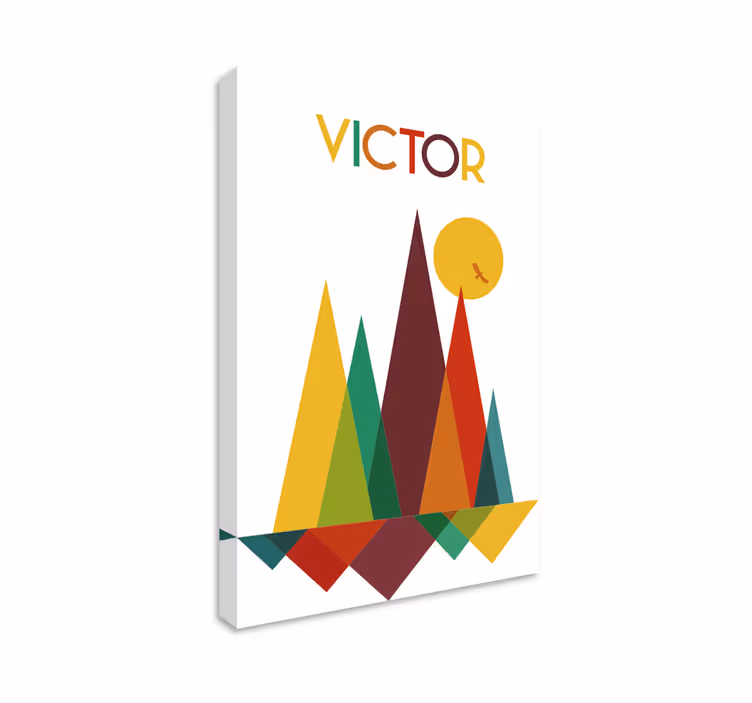 Victor geometrikus tájkép vászon geometriai - TenStickers
