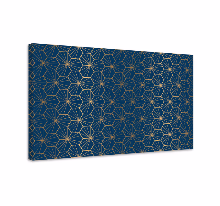 Elegáns geometrikus minta vászon fal művészet - TenStickers