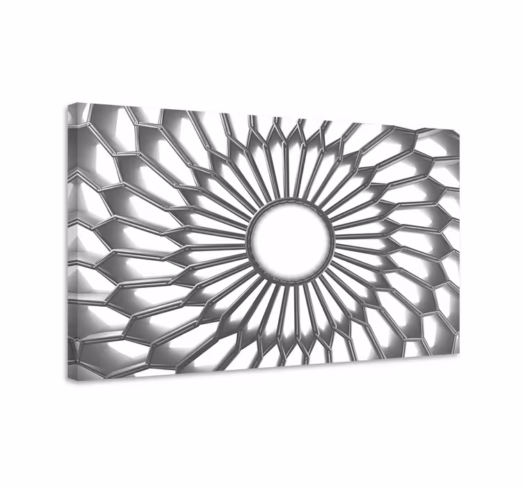 Mandala fehér gyémánt 3d modern vászon fal art - TenStickers