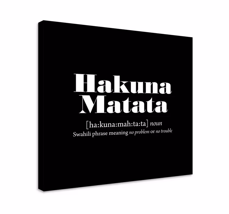 Hakuna matata jelentése idézet vászon fal művészet - TenStickers