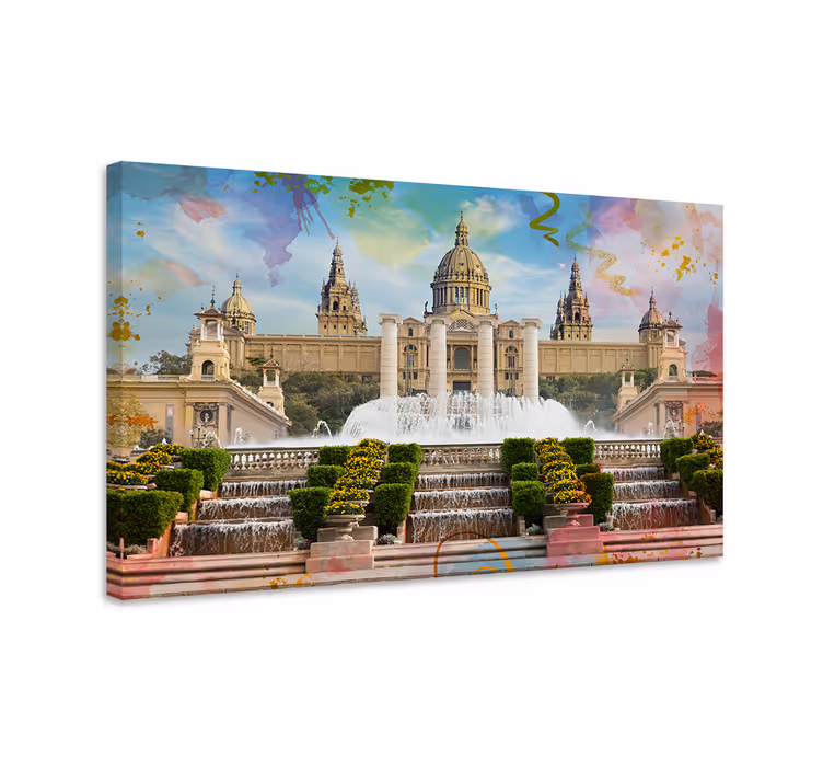 Barcelona montjuic város vászonképek - TenStickers