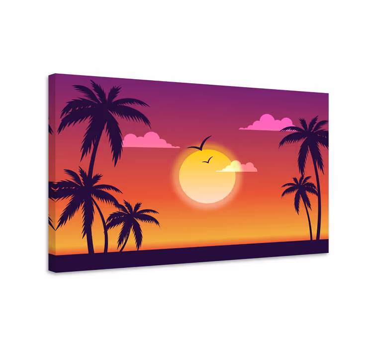 Trópusi naplemente táblázatok tájak - TenStickers