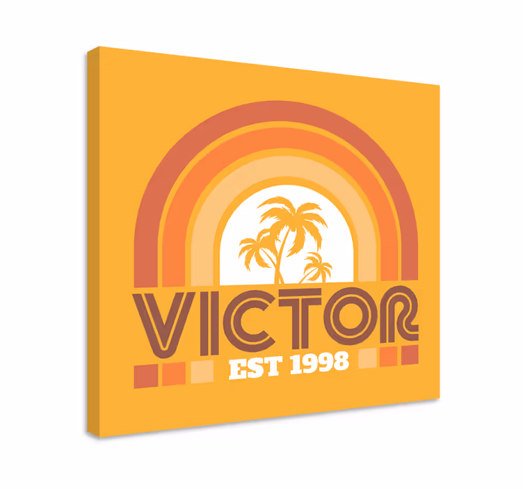 Testreszabott tenyér retro táblázatok szüret - TenStickers