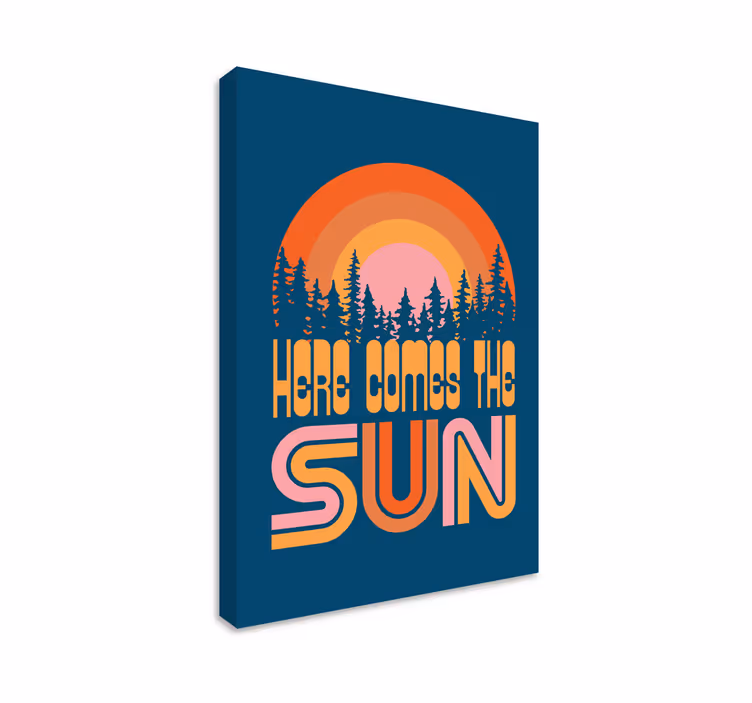 Vintage sun zene vászon művészet - TenStickers