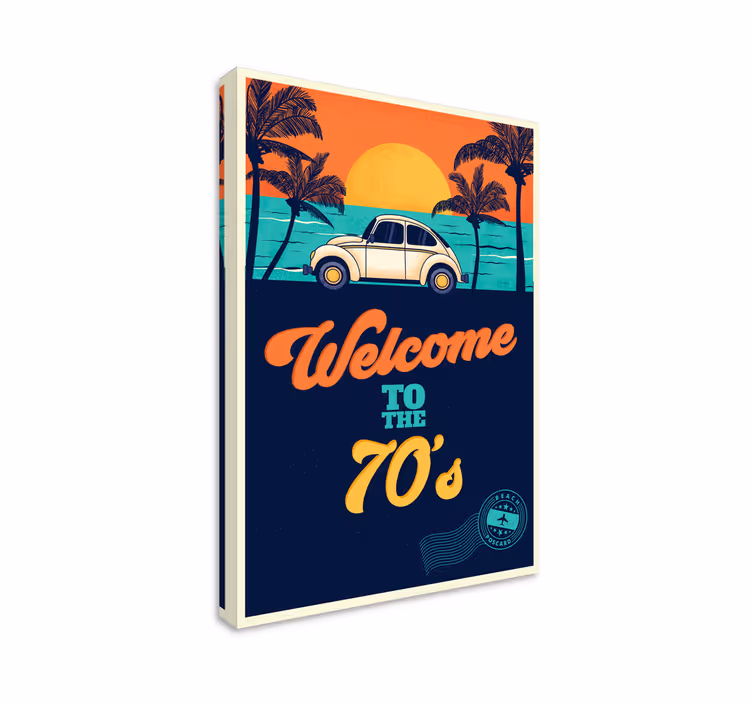 Üdvözöljük a 70-es évek függőleges retro vászon művészetében - TenStickers