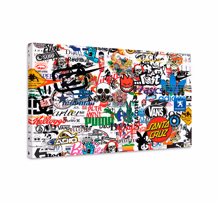 Híres logó modern vászon fal art - TenStickers