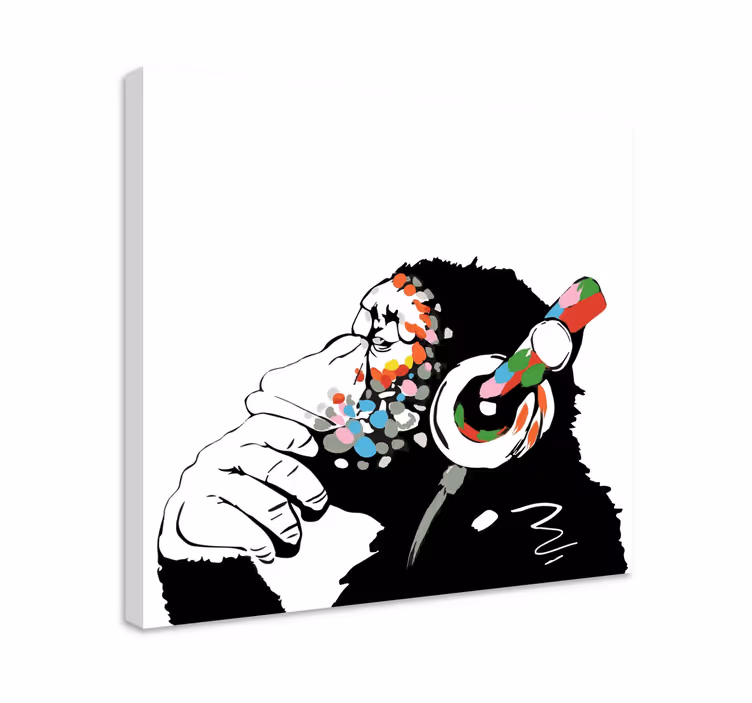 Mono banksy música zene vászon művészet - TenStickers