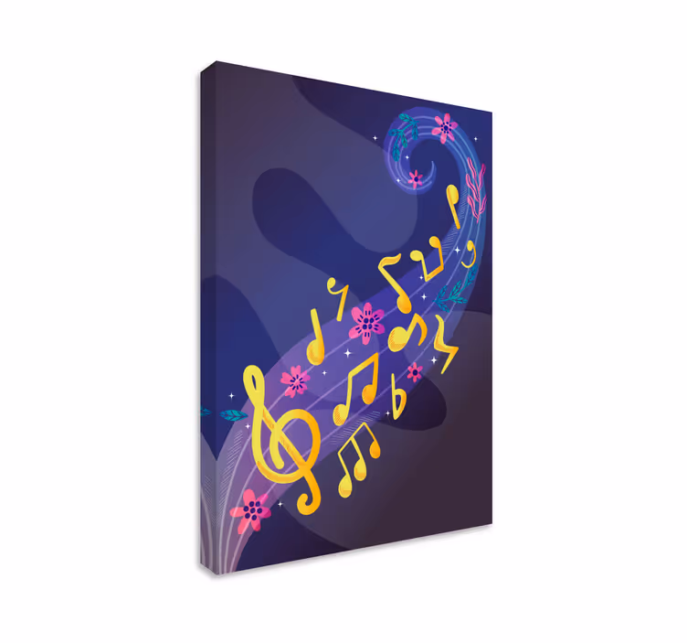 Notas musicales zenei vászon művészet - TenStickers