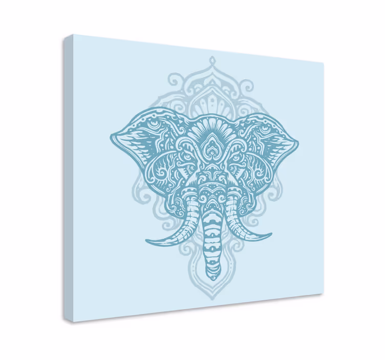 Elefánt mandala vászon fal művészet - TenStickers