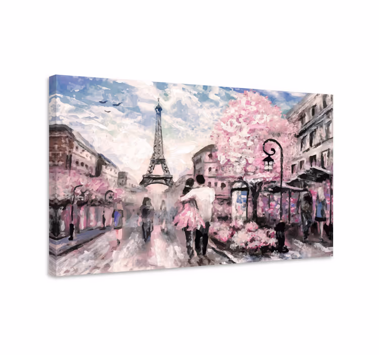 Personas parejas en parís canvas print - TenStickers