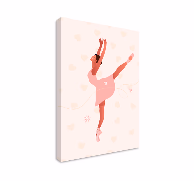 Balerina virág fali vászon - TenStickers