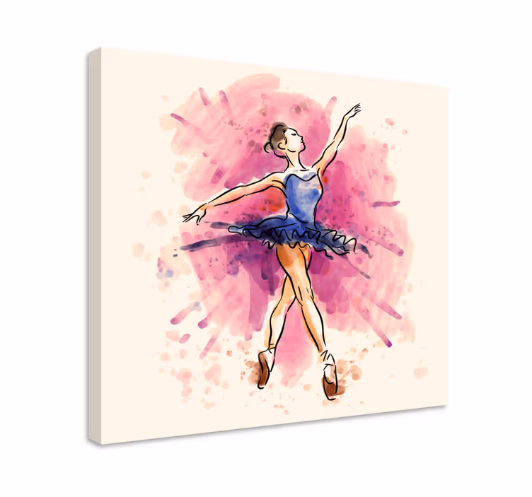 Lila balerina táncos fal - TenStickers